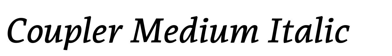 Coupler Medium Italic